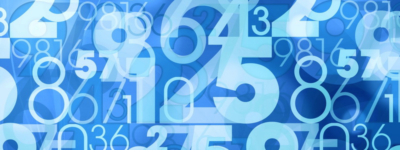 blue abstract numbers background